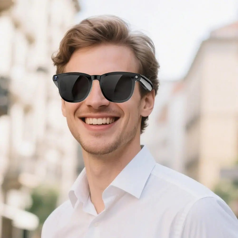 AI Glasses Smart Wearable 12 Megapixel Camera Video For Travel Recording 2K HD Hands Free Photo Capture Carry Gadget Tools