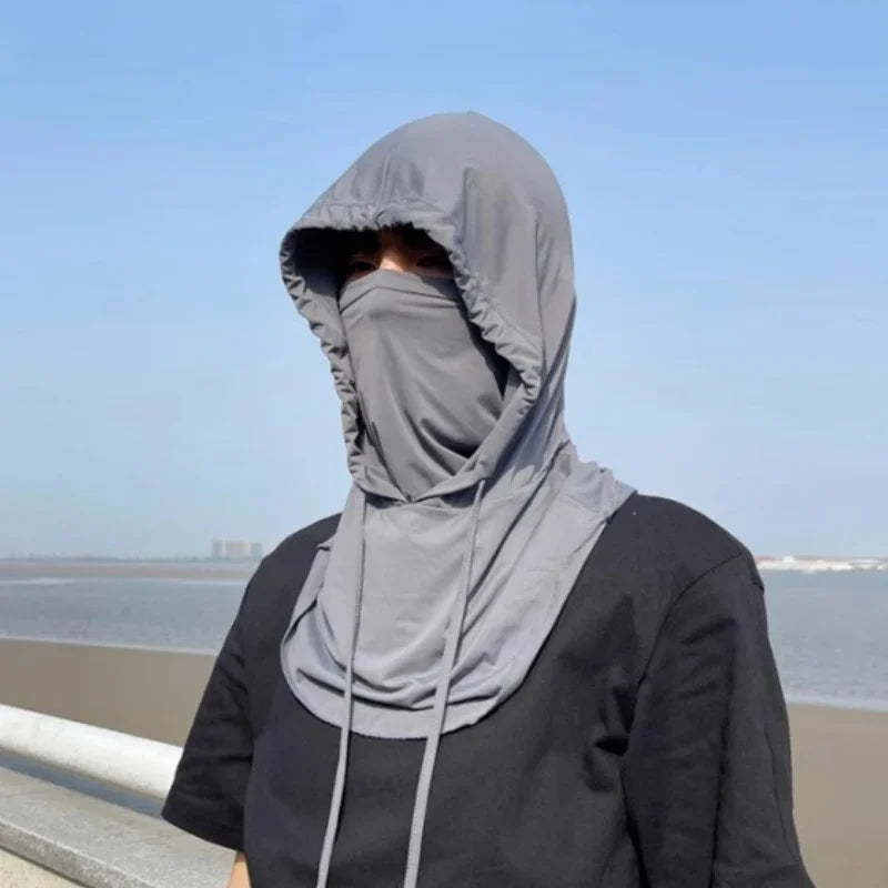 Thin Breathable Balaclava Hat Motorcycle Bicycle Full Face Mask Summer Cycling Helmet Hood Covers Outdoor Sports Neck Sunhat