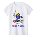 Boy Birthday Number Name Cartoon T Shirt Number 1 2 3 4 5 6 7 8 9 Graphic Kids Clothes Children Birthday T-shirts Funny Gift