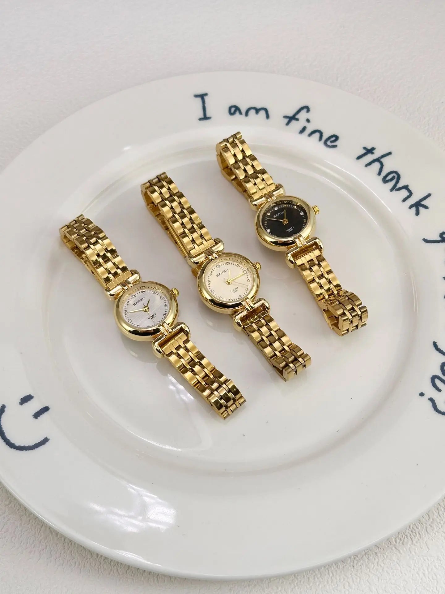 New Women Watch High-end Feel Gold Steel Strip Simple Temperament Ancient Style Ladies Fashion Quartz Wristwatches