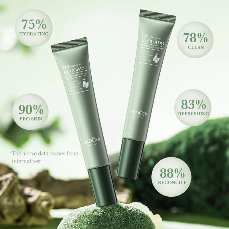SADOER Avocado Eye Cream Anti Wrinkle Dark Circles Eye Bag Firming Moisturizing Tender Eye skincare Beauty Health Skin Care
