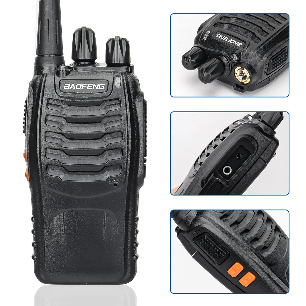 Baofeng BF-888S Pro Walkie Talkie Wireless Copy Frequency Long Range Portable UHF 400-470MHz Ham Two Way Radio for Camping Hotel