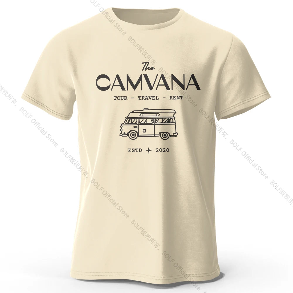 The Camvana Printed T-Shirt 100% Cotton Oversized Abstract Graphic Tees for Men Women Summer Tops Y2K Streetwear