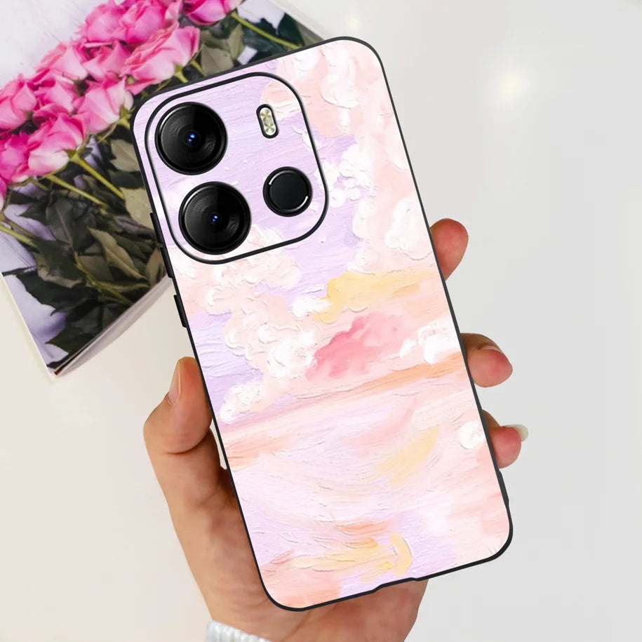 For Tecno Pop 7 Pro Pop7 Case Fashion Marble Soft Silicone Matte Coque For Tecno Spark Go 2023 Funda Pop7Pro BF6 BF7 BF7h Bumper