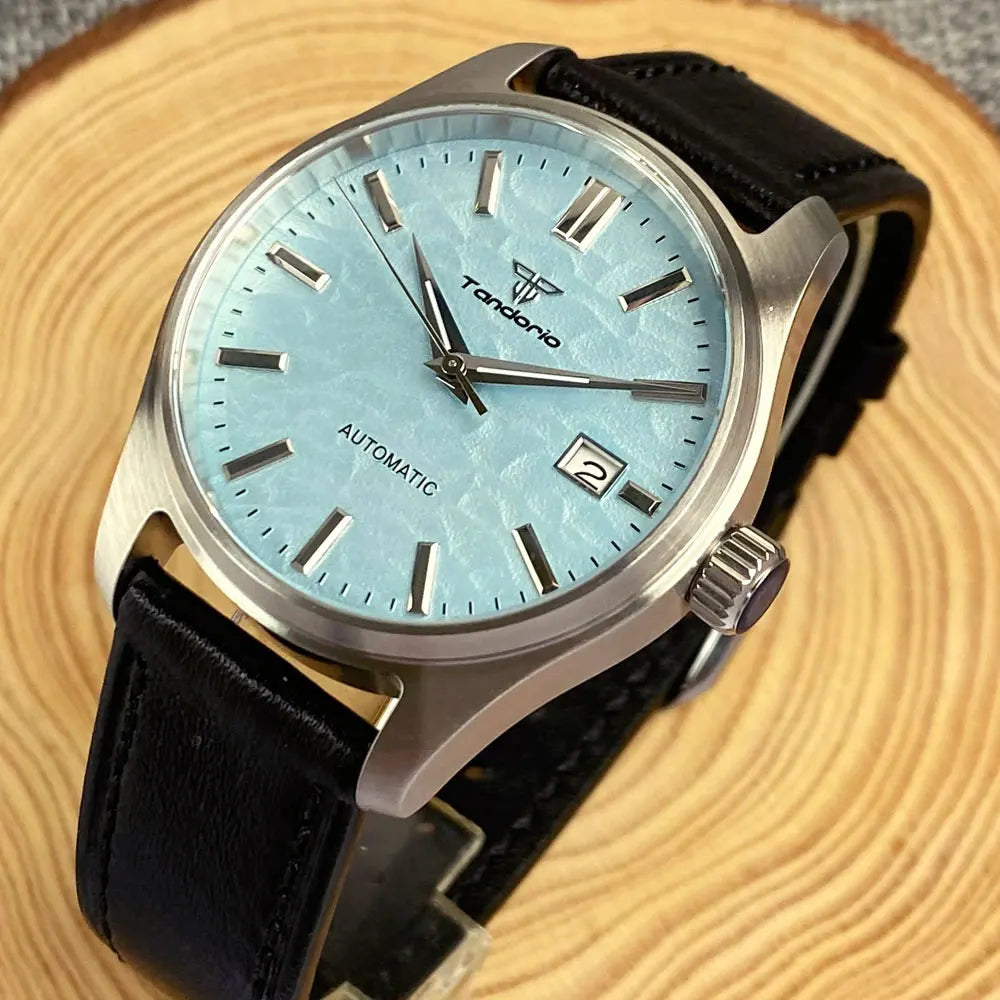 Tandorio Automatic 20ATM Diving Watch for Men Pink Dial Date NH35AA 200m Water Resist 39mm Sapphire Crystal Screw-in Crown