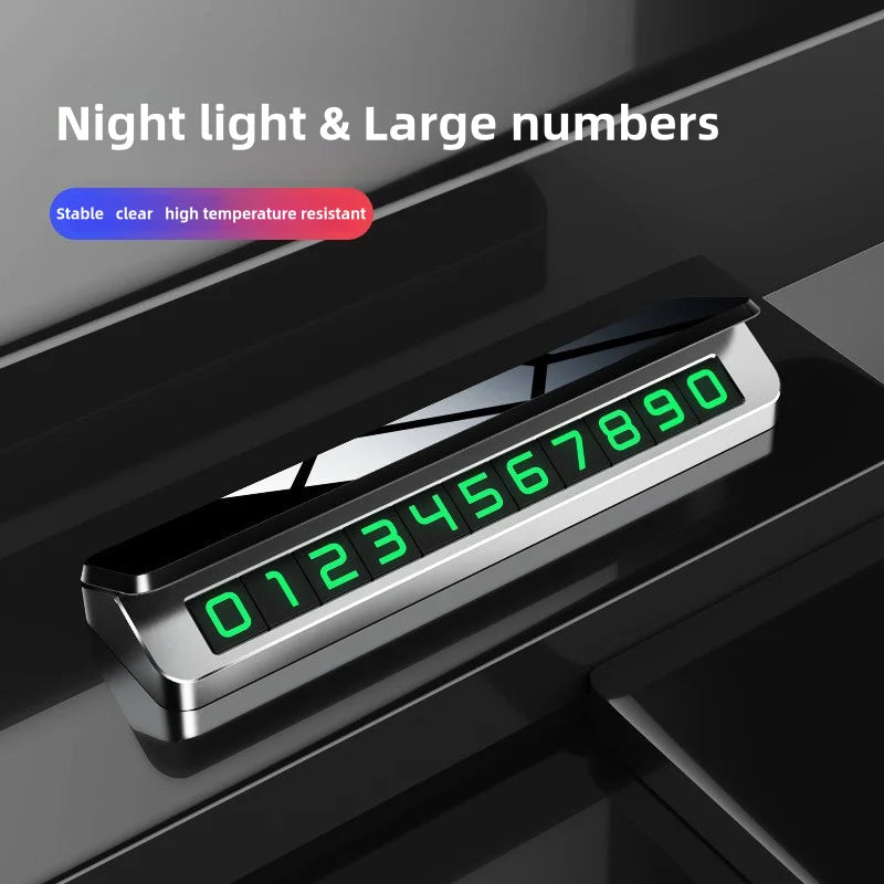 Metal Car Temporary Parking Card Temporary Parking Phone Number In The Car Parking License Plate General Car  Phone Number Plate