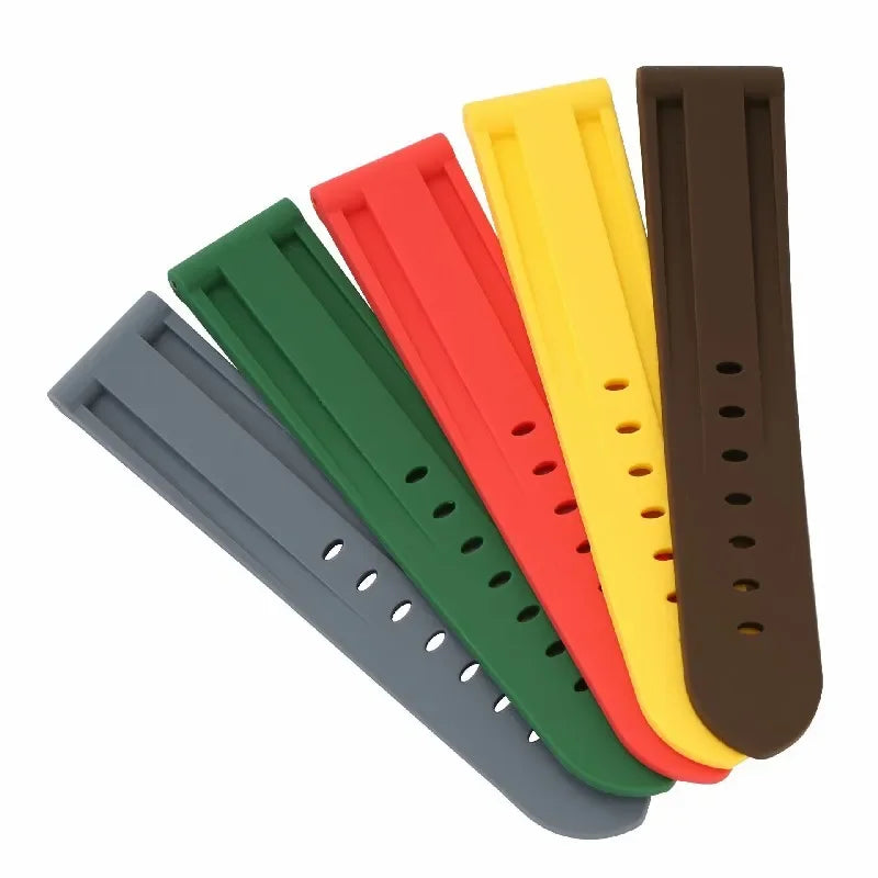 Thick Rubber Watch Band 20mm 22mm 24mm 26mm Camouflage Replacement Silicone Wrist Belt Bracelet Soft Camo Watch Strap