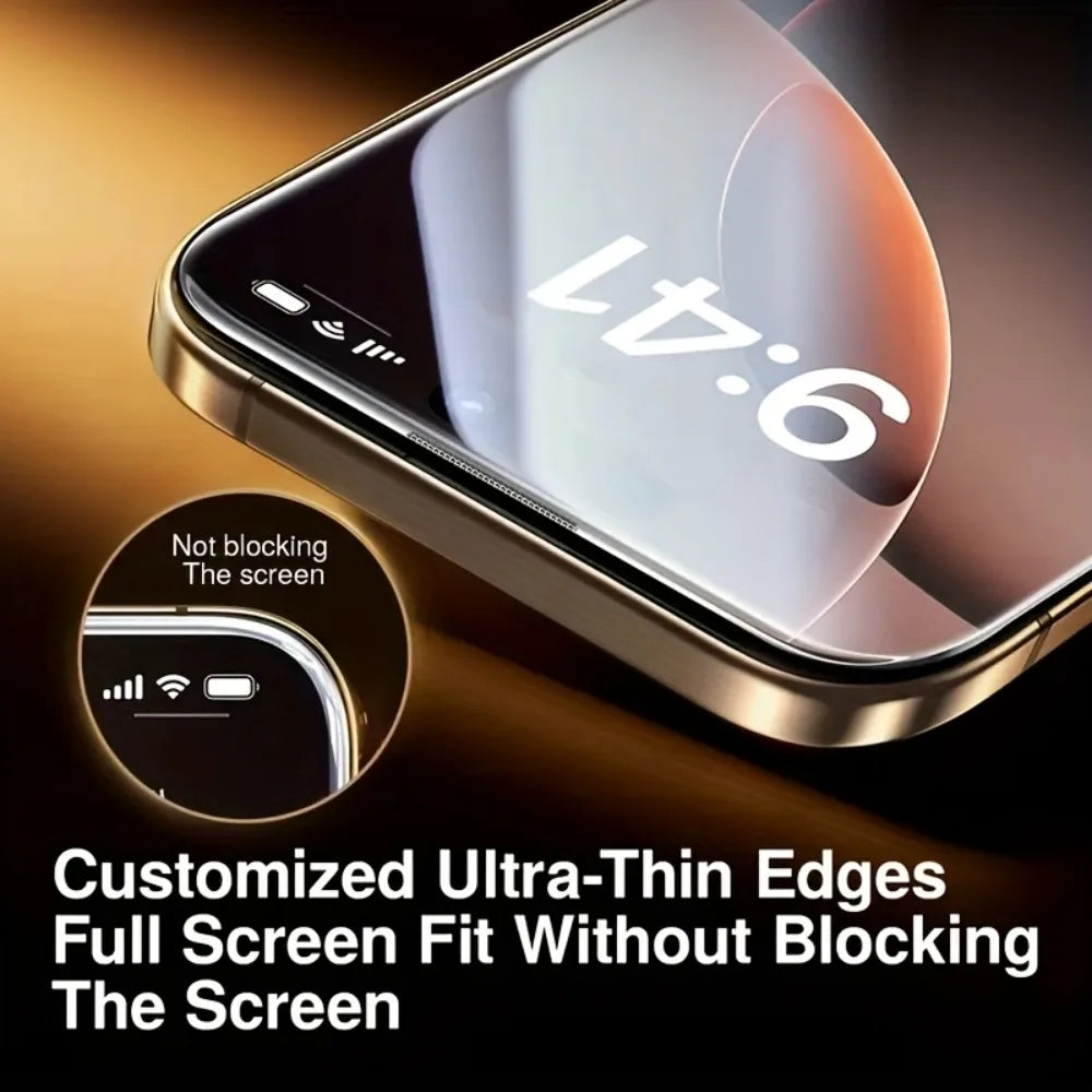 2Pcs Ultra HD Tempered Glass Screen Protector For IPhone 17 16 15 Pro Max 14 11 12 13 Pro 16 15 Plus XR XS Max Protective Glass