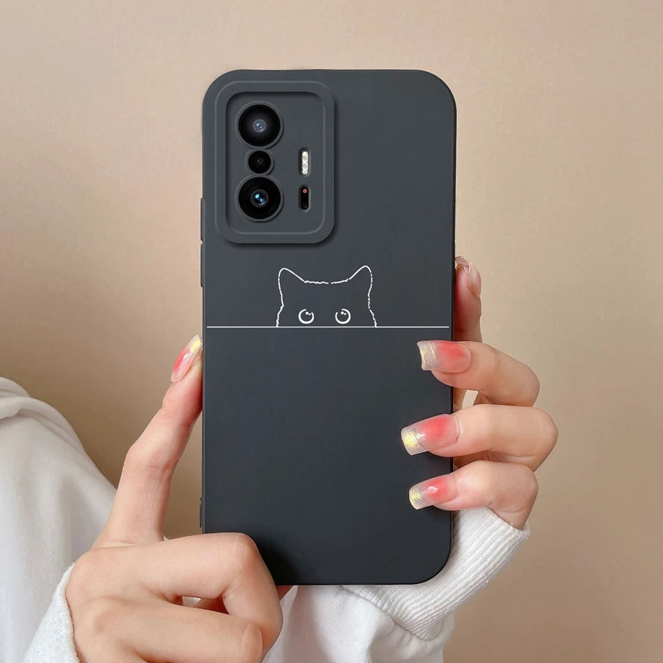 Love Heart Case For Xiaomi 11T Pro Back Cover Soft Liquid Silicone Full Protection Phone Covers For Xiaomi Mi 11t Pro 11 t Funda