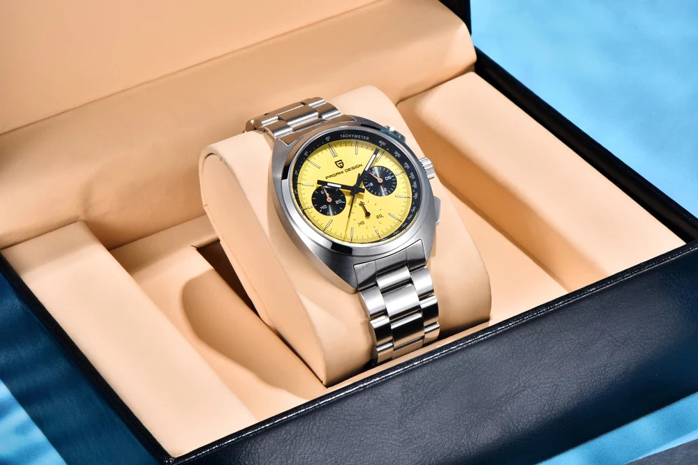 PAGANI DESIGN Mens Watches 2026 Top Luxury Quartz Watch For Men Multifunction Chronograph Wristwatch AR Sapphire Mirror Luminous