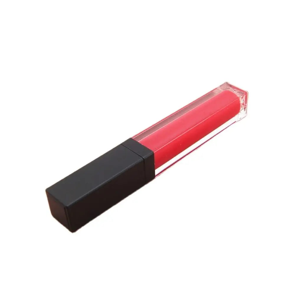 5ML Empty Lip Gloss Tubes Square Lip Balm Bottles,White,Black Cap Refillable Plastic Liquid Lipstick Container