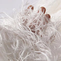 Feather Fringe Jacquard Fabric for Fashion Designers Handmade Diy Accessories By The Yard