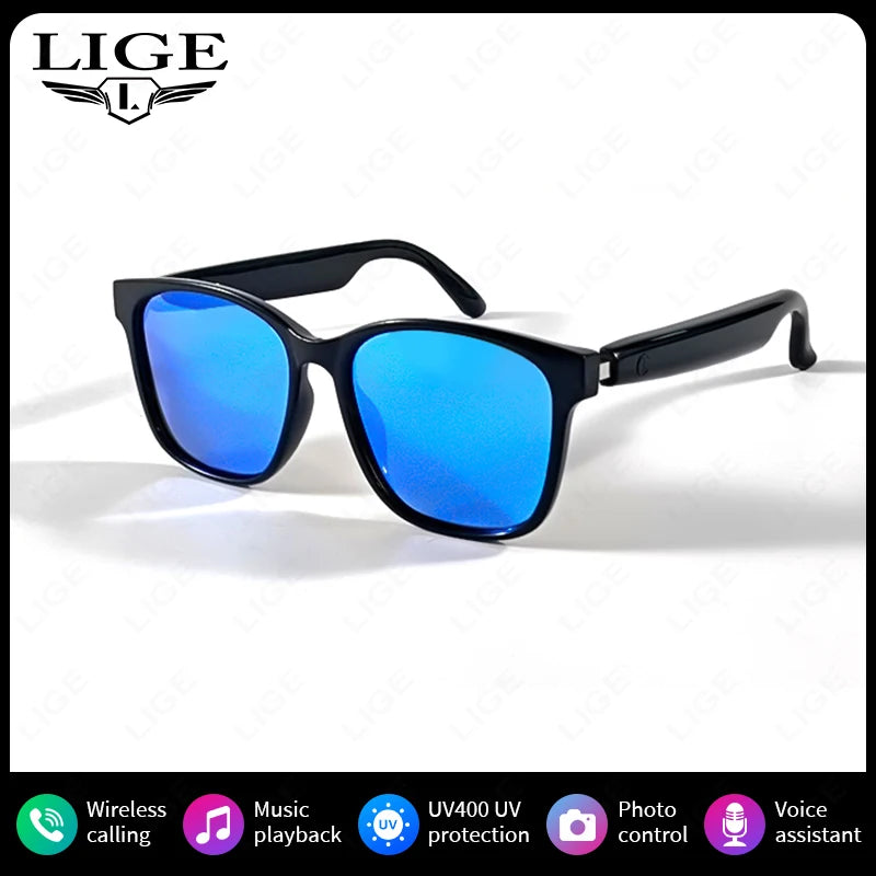 New Smart Glasses Intelligent Driving Navigation Wireless Music Play Outdoor Sunglasses Bluetooth Call Anti-blue Light Eyeglass