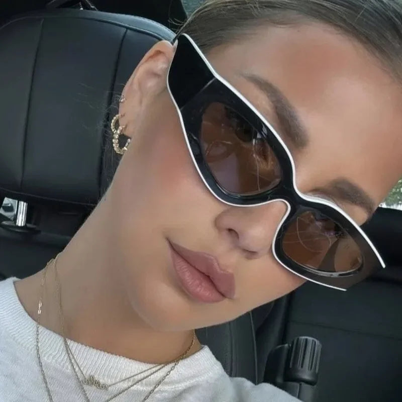 New Fashion Ladies Sunglasses Outdoor UV400 Sunscreen Eye Protection Glasses Neutral Fashion Driving Travel Essential Sunglasses