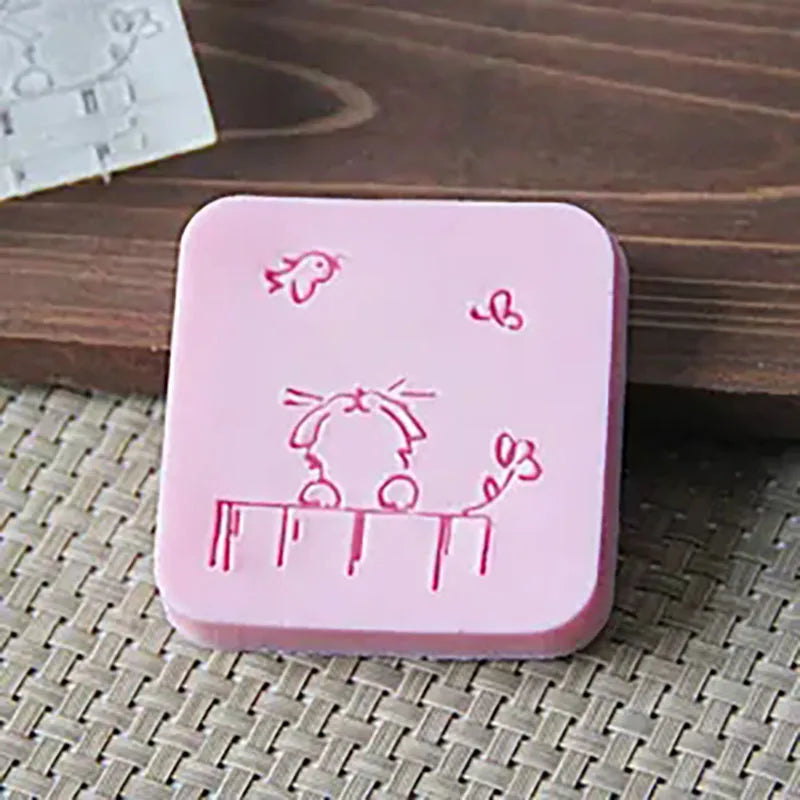 New Bridegroom Bride Pattern Soap Stamp Natural Transparent Acrylic Handmade Flower Soap Making Seal Chapters Diy Craft Supplies