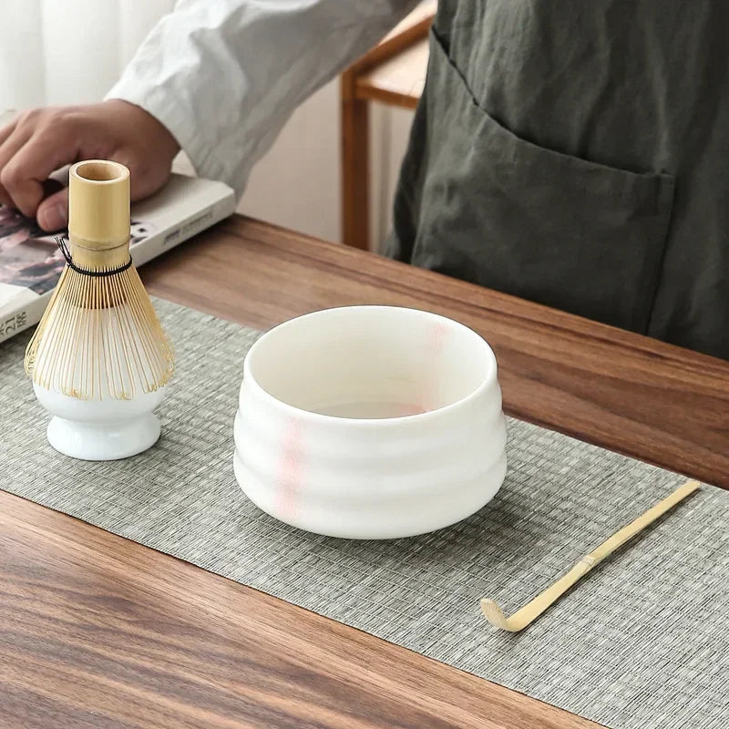 4pcs 6Pcs Handmade Home Easy Clean Matcha Tea Set Tool Stand Kit Bowl Whisk Scoop Gift Ceremony Traditional Japanese Accessories