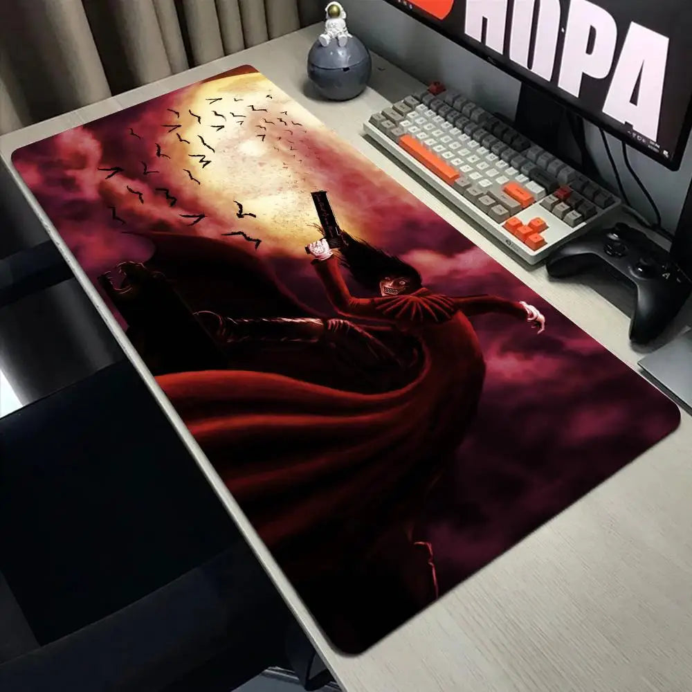 Anime Hellsing Alucard Mouse Pad XXL Gaming Accessories Office Gamer Keyboard Desk Mat Non-Slip Laptop Large rubber Mousepad