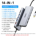 MOKiN USB C HUB 4K60Hz Type C to DP RJ45 SD&TF PD 100W Adapter Dock for MacBook Pro Air M2 M1 3*USB 3.1 10Gbps Splitter usb hub