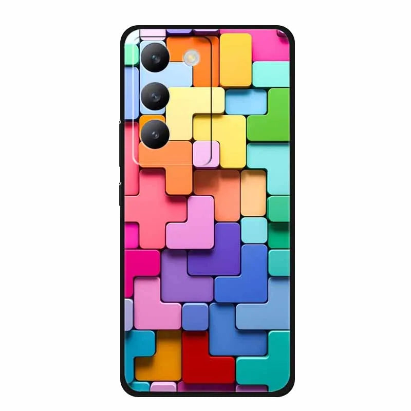 For vivo V40 SE Case Luxury TPU Soft Silicone Phone Back Cover for vivo V40 SE 5G Protective Shockproof Flowers Girl Cute Coque