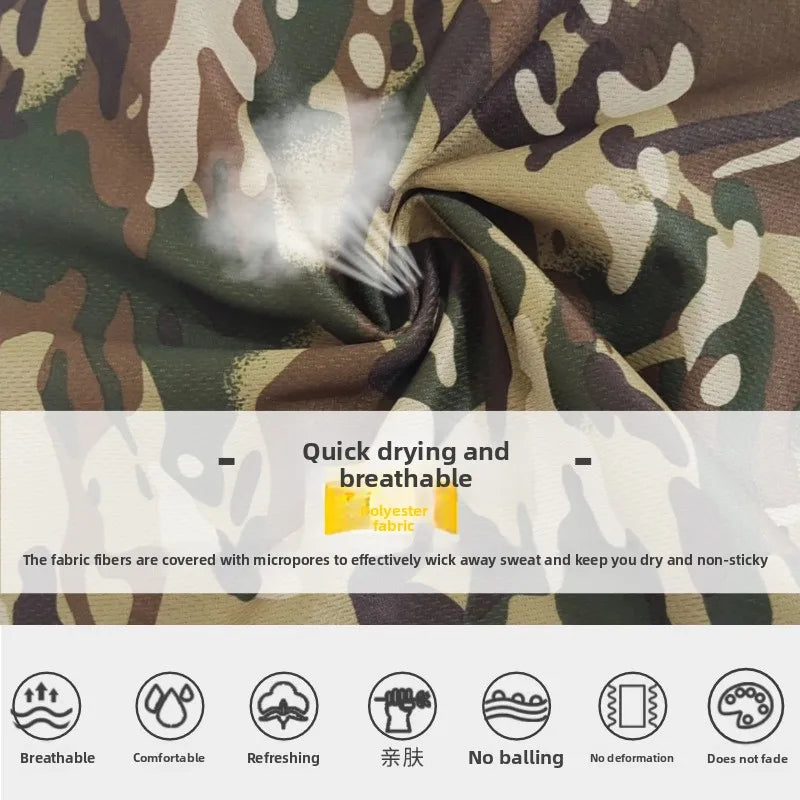 Camouflage Magic Headscarf, Neck Protector, Outdoor Cycling Scarf, Summer Breathable Sunscreen Mask, Military Fan Face Mask