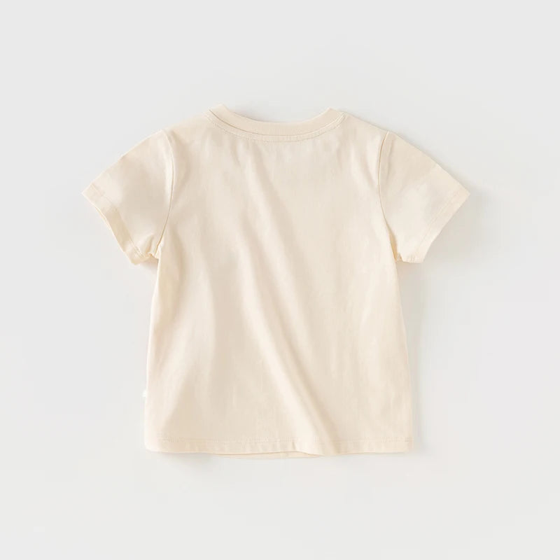 Dave Bella 2025 New Summer Girl's Boy’s Baby T-Shirt Children Top Cotton Short Sleeve Undershirt Casual Outdoor Sport DB2241110