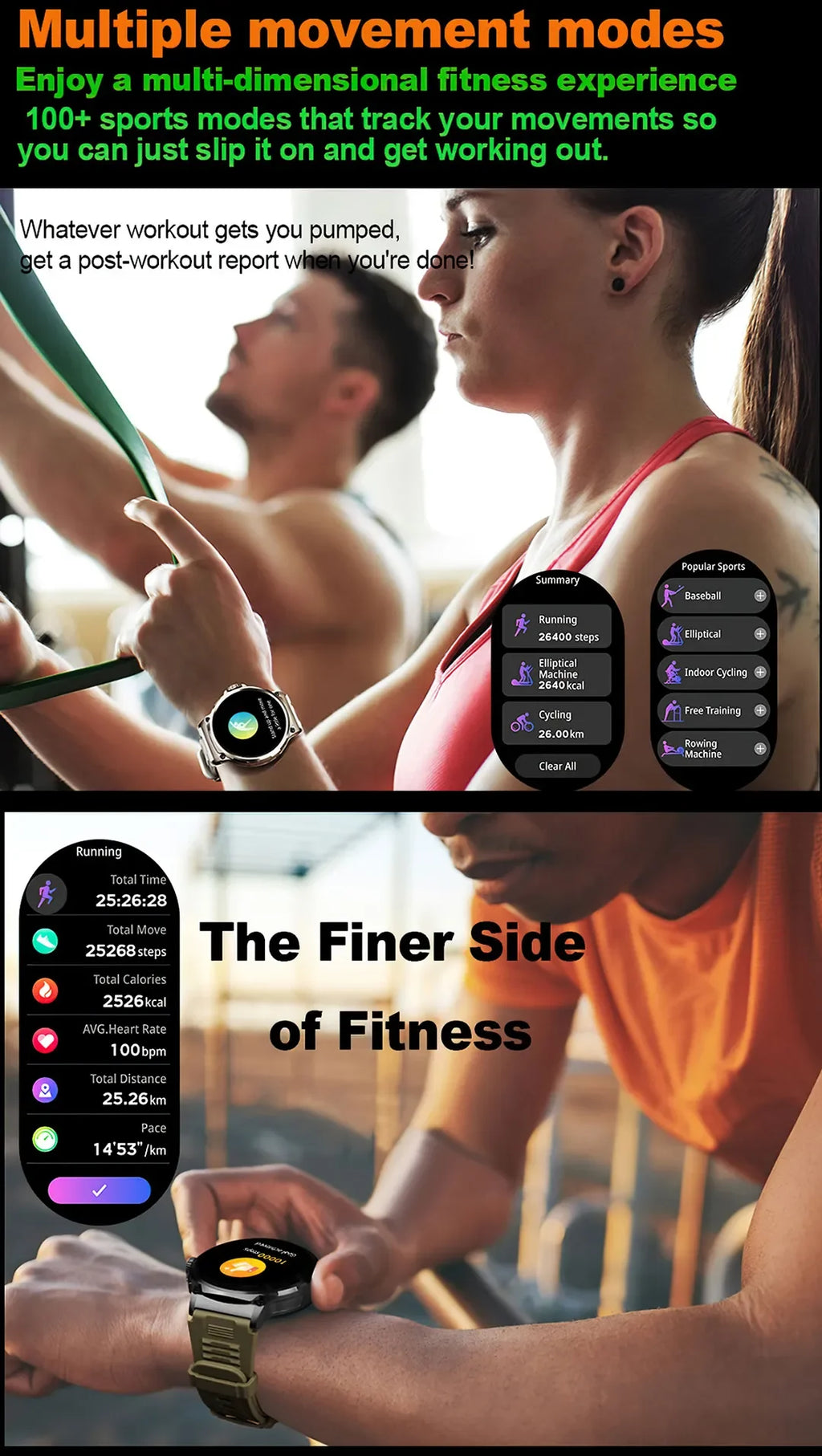 New 710mAh Bluetooth Call Smart Watch Men Sports Fitness Watches  1.85"HD Heart Monitor Waterproof Smartwatch For Android IOS