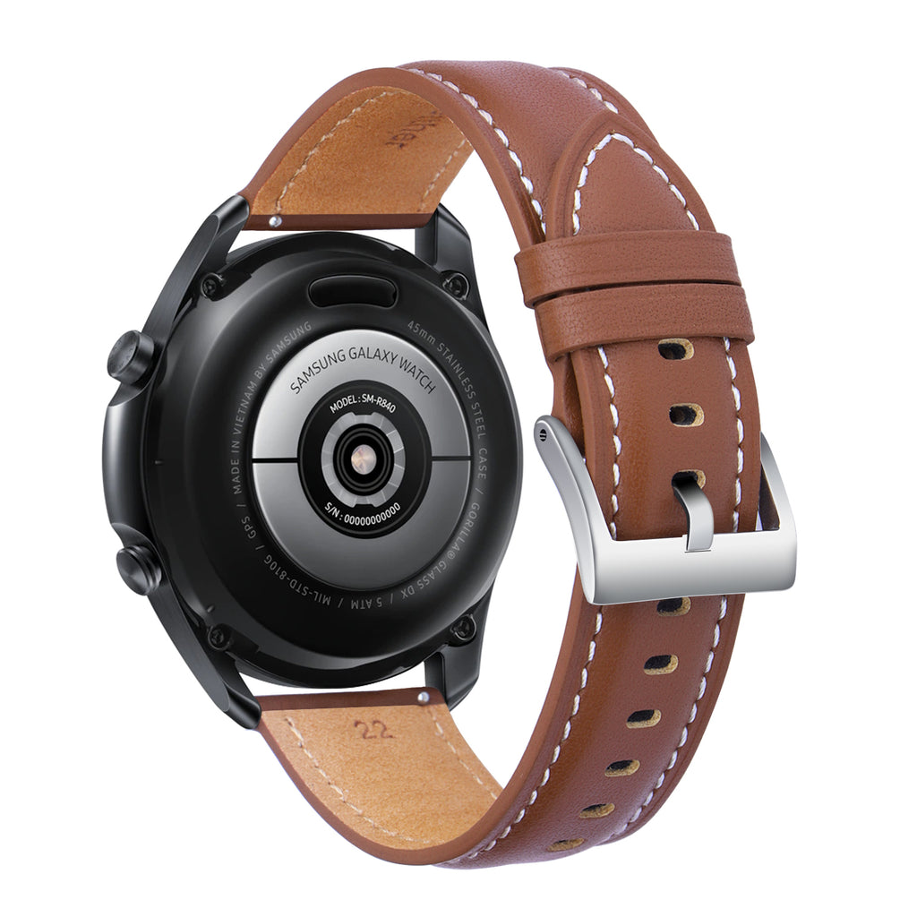 20mm Leather Strap for Samsung Galaxy Watch 3 41 45mm Active 2 Gear S3 22mm Bracelet For Huawei Watch GT2 46mm Replacement Band