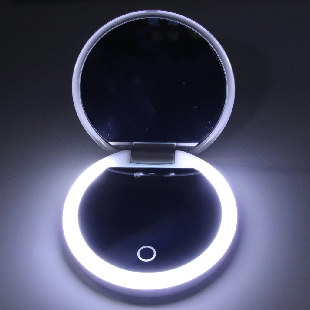 Sunscreen Mirror UV Camera UV Mirror Sunscreen Testing Camera with Light 2X Magnification Travel Makeup 3.5in  Size L