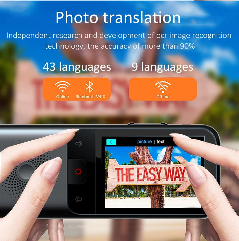 MSAI T11 Translator 138 Languages for Travel Real-time 17 Languages Offline Translation Photo 75 Languages 1500mAh 1+8GB