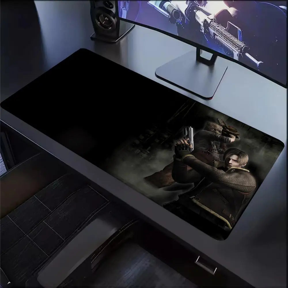 Xxl Mouse Pad Gamer R-Resident Evil 4 Pc Cabinet Game Keyboard Desk Mat Computer Gaming Accessories Leon S. Kennedy Big Mousepad