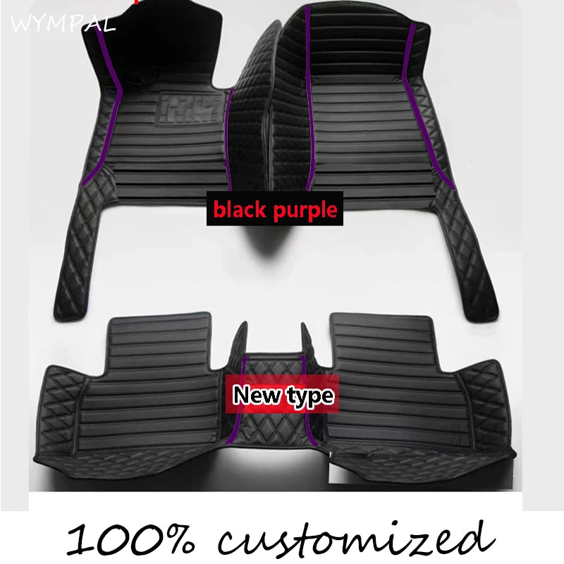 Car Mats Floor For Hyundai Kona Electric OS 2018 2019 2020 2021 2022 Anti Dirt Protective Carpets Leather Mats Car Accessoriess