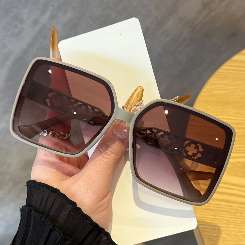 Car Sun Glasse 1/5pcs Sets Square Simple Design Sunglasses Women Large Frame Outdoor Sunshade Glasses Male Retro Eyeglasses