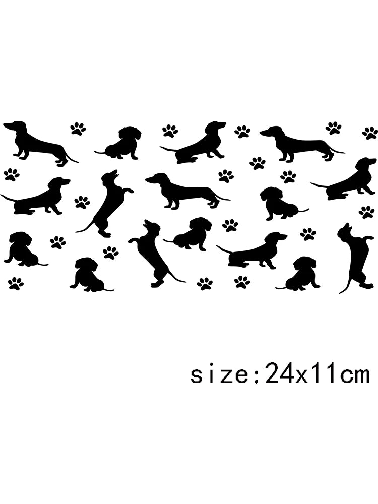 1PCS Cartoon Cute Dog Design UV Transfer Sticker For 16oz Cup Wrap Custom Label DIY Logo Self Adhesive Dog Uv Dtf Stickers
