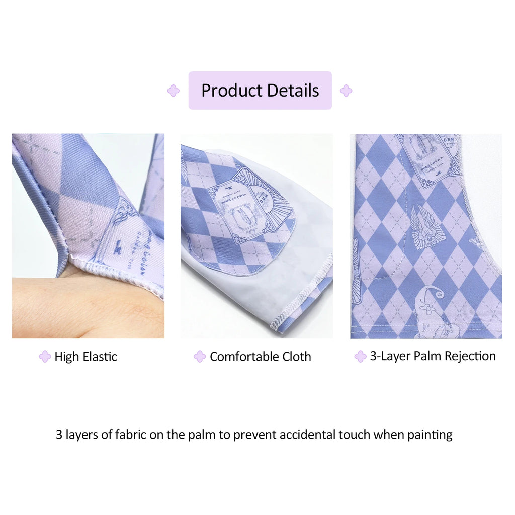 Three-layer Non-slip Glove for iPad/Graphics Drawing Tablet HUION /WACOM/XP-PEN, Drawing Glove for sketching Paiting Art Student