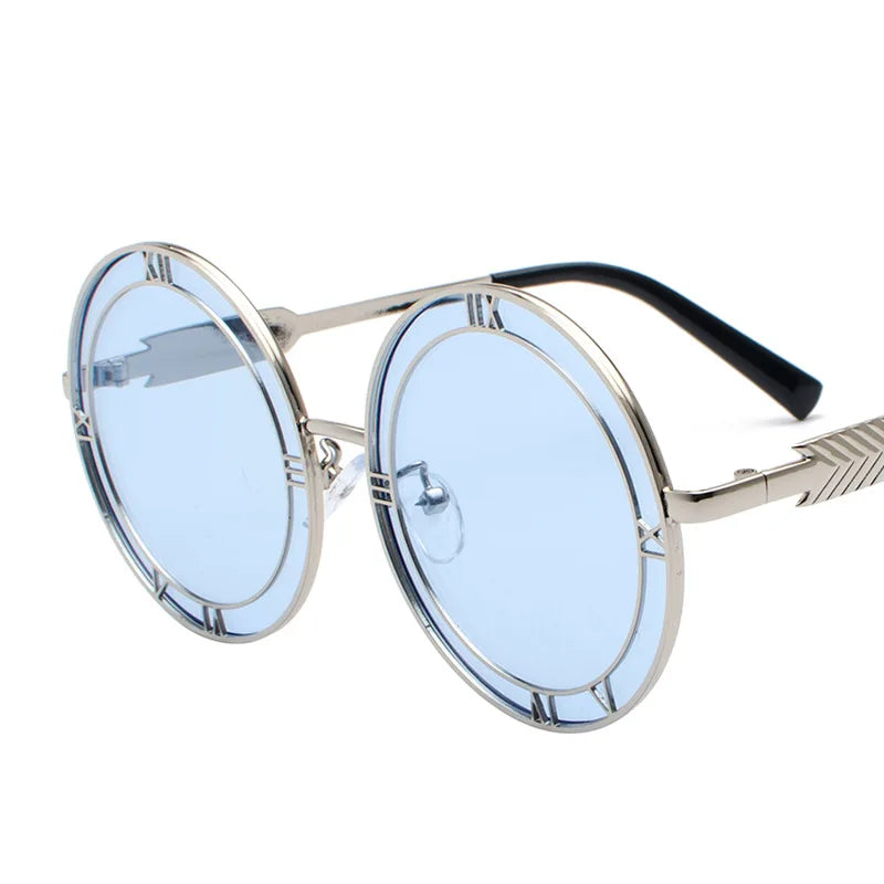 Designer Round Sunglasses For Women And Men Stylish Luxury Brand Unisex Glasses Punk Fashion Trend Eyewear UV400