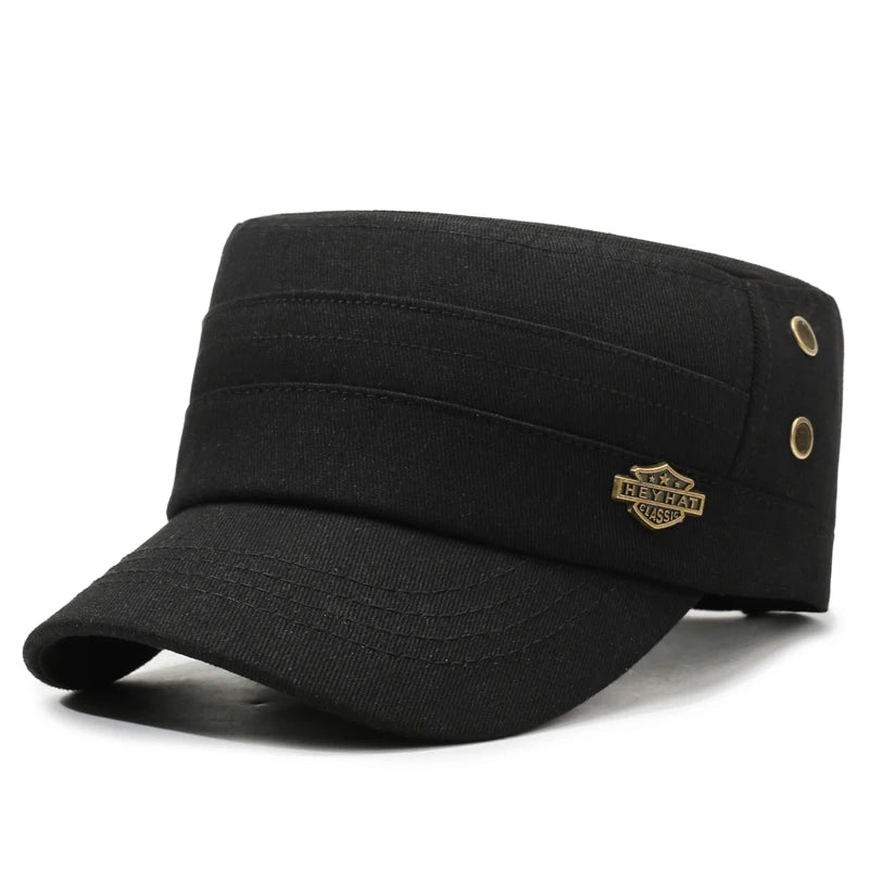 Solid Color Casual Minimalist Versatile Flat Top Hat for Sun Protection During Spring & Autumn Outdoor Activities
