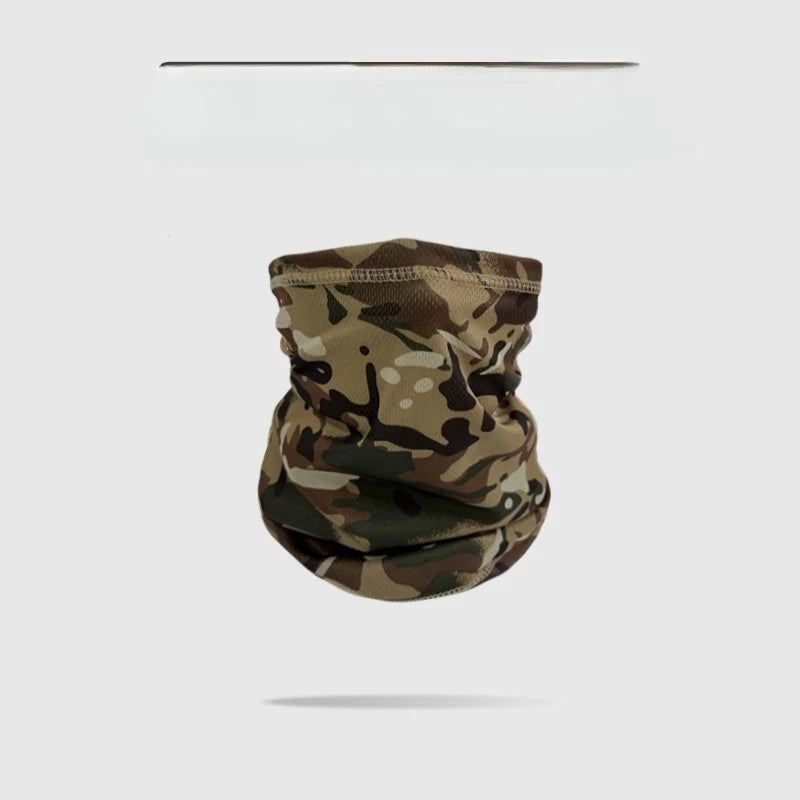 Camouflage Magic Headscarf, Neck Protector, Outdoor Cycling Scarf, Summer Breathable Sunscreen Mask, Military Fan Face Mask