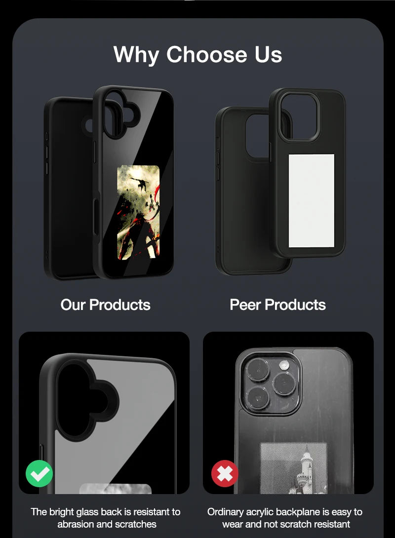 DIY Smart Eink Phone Case for iPhone 16 15 14 13 12 11 Pro Max NFC Ink Screen Phone Full Coverage Comprehensive Protection