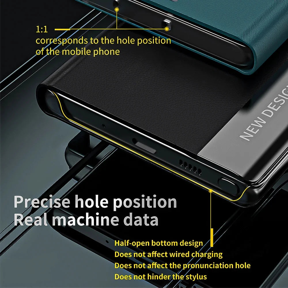 Kickstand Flip Case For Xiaomi Redmi Note 13 14 12 11 11S 10 10S 9 Pro Plus 5G Shockproof Plating Leather Phone Cover Carcasa
