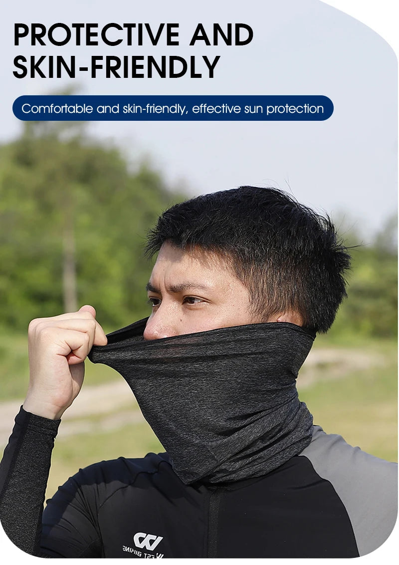 WEST BIKING Summer UV Protection Cycling Scarf Bicycle Face Mask Running Headbands Men Motorcycle Bandana Cooling Sport Gear