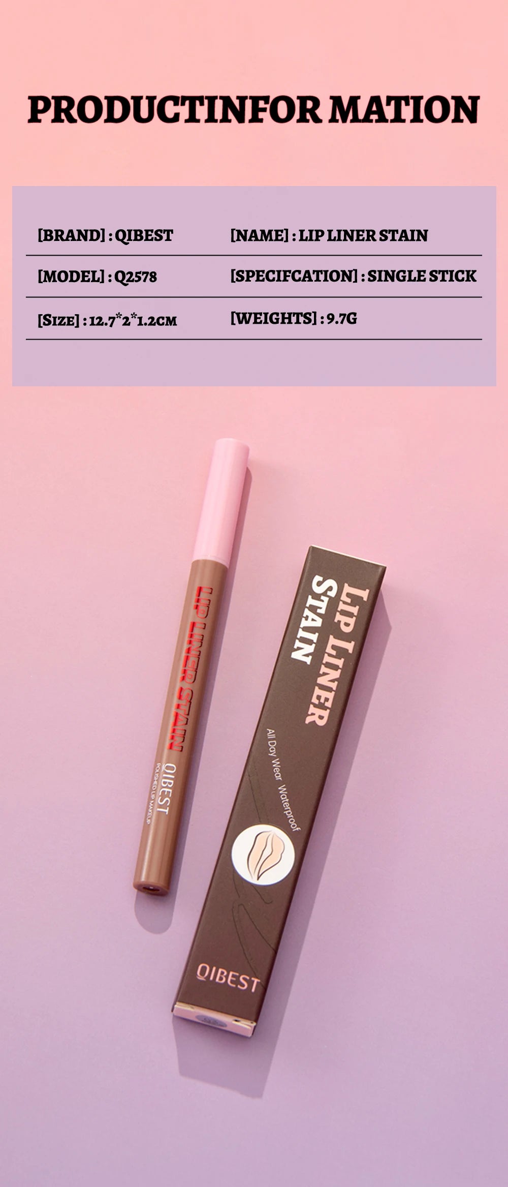 Matte Liquid Lip Liner Pen Sponge Tip Dyeing Lip Gloss Waterproof Long Lasting Lipstick Pencil Sexy Lips Contour Makeup Cosmetic