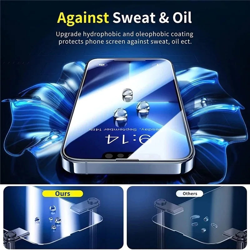 2Pcs Tempered Glass +1Pcs Phone Casefor IPhone 16 15 14 13 12 11 Pro Max Screen Protector for IPhone7 8 X XS XR Protective Glass