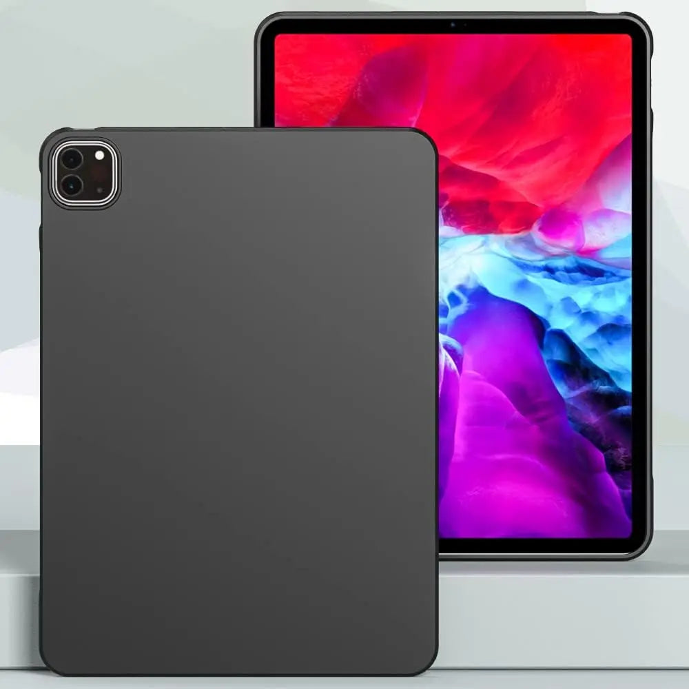 For iPad Pro 11 inch Tablet Case 2018 2020 2021 2022 Slim Design Soft Silicone Protective Black Cover for iPad A1980 A2230 A2460