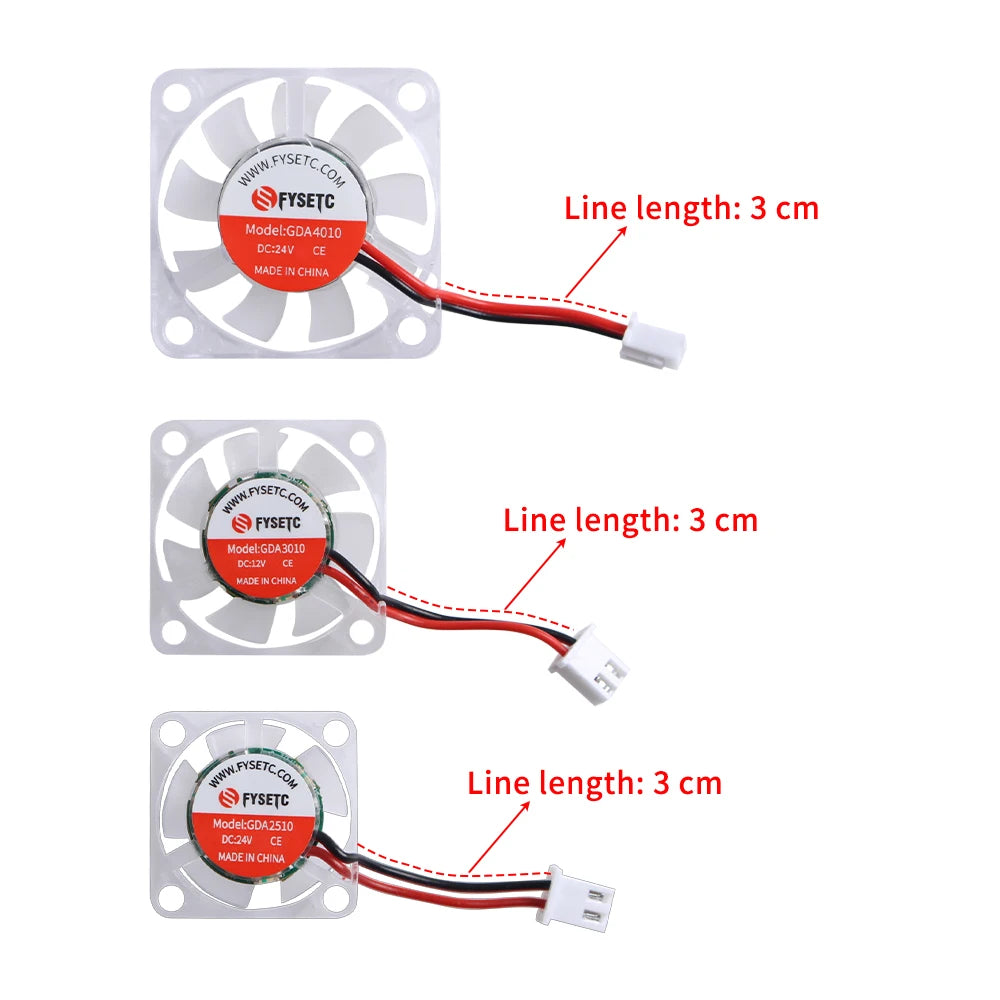 LED 4010/3010/2510 12V/24V FAN RGB High Cooling Performance 3D Printer Fan for Prusa Emder Voron Vzbot