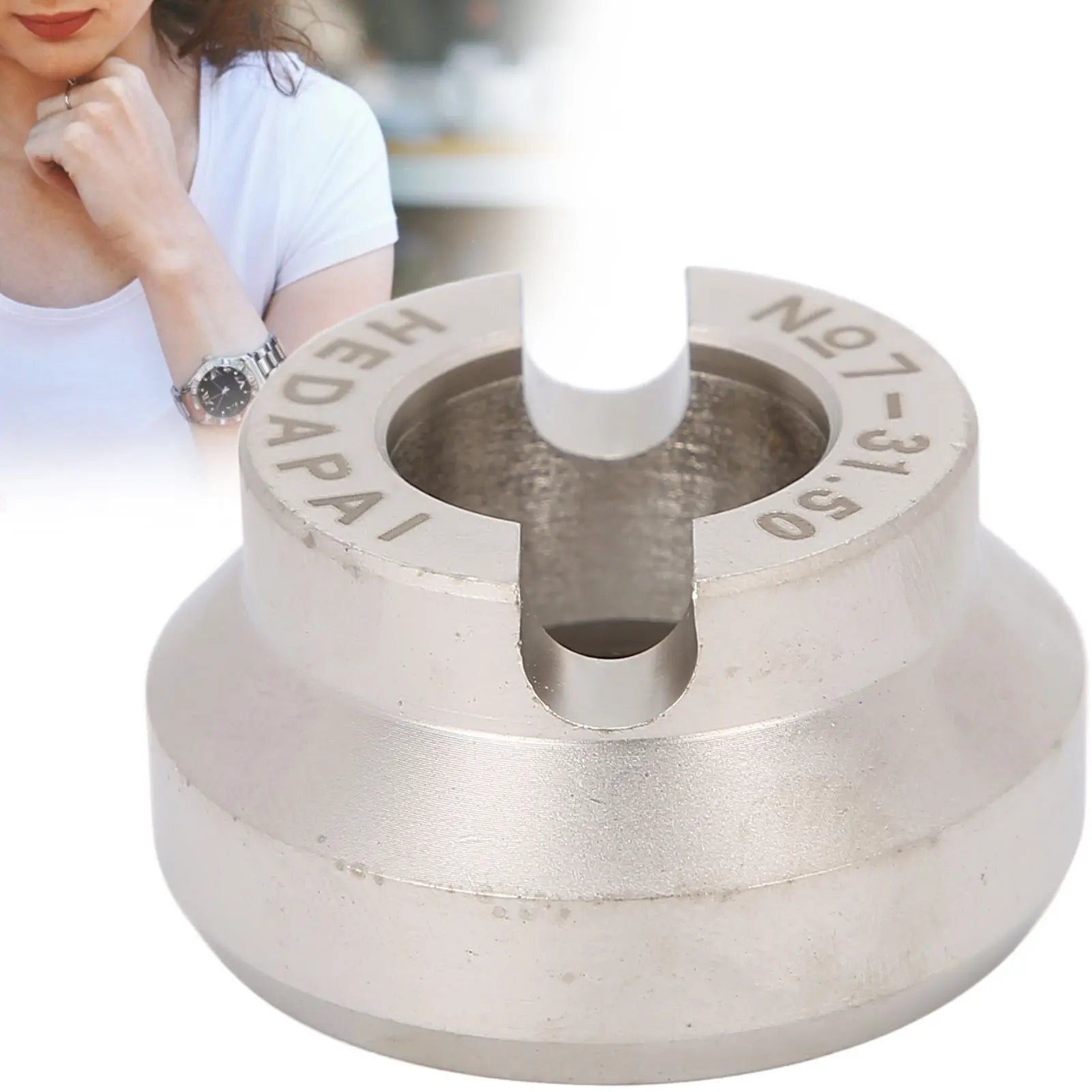 5537 Watch Opener Die Watch Case Back Cover Opener Closer Die Watch Repairing Accessory Watch Case Die for Watchmaker 30.5-36.5