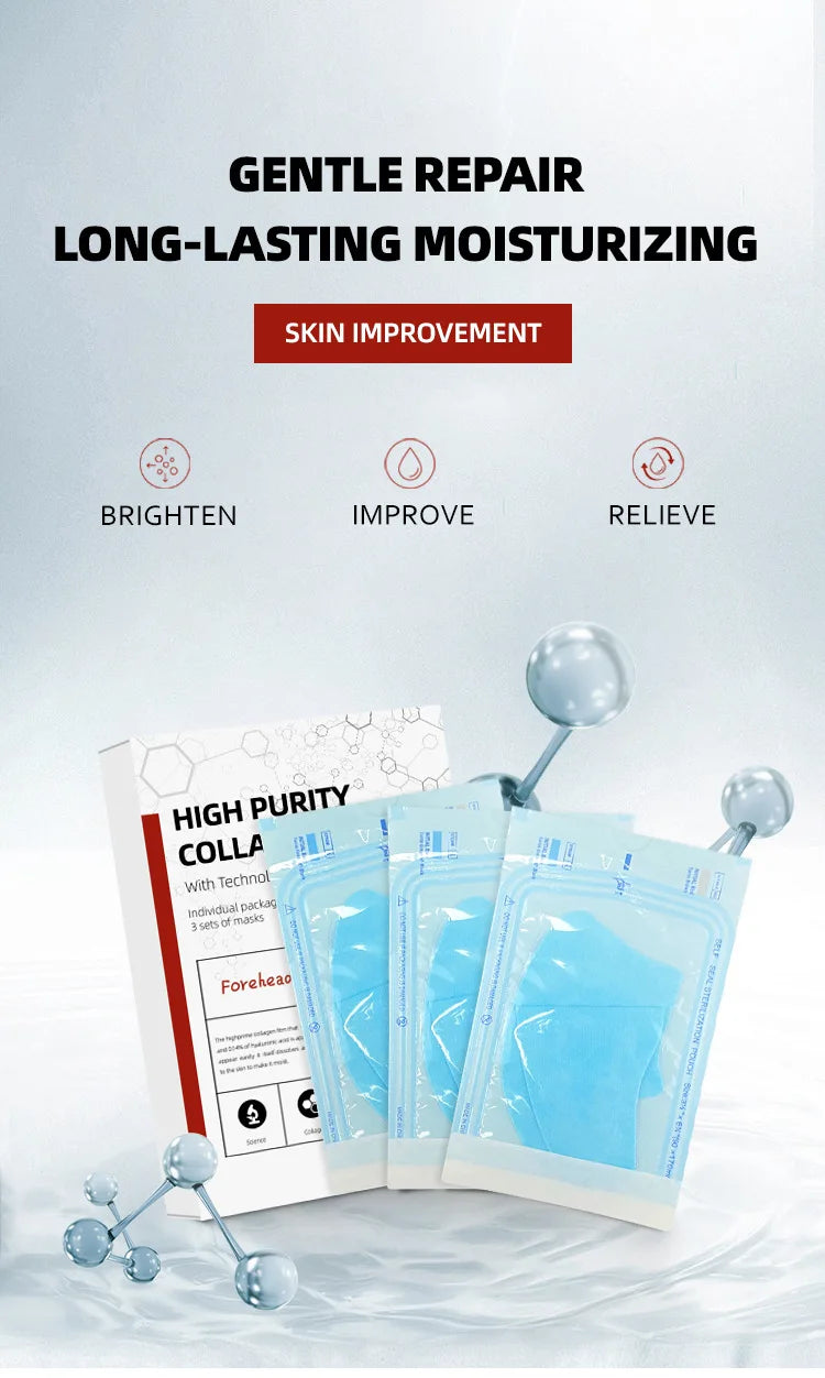 Soluble Collagen Face Mask Hydrolyzed Film Anti Aging Moisturizing Mask Remove Dark Circles Firming Lifting Gel Skin Care Set