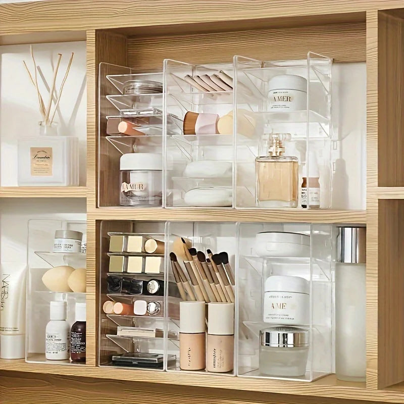 Mirror cabinet specific slim bathroom organizer - cosmetics and lipstick storage box, dressing table cosmetics rack with built-i