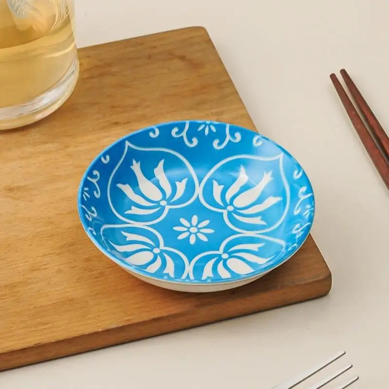 【HGPA】Ceramic Condiment Dishes, Bohemian Style Plates, Sauce Dishes, Suitable For Kitchens, Restaurants, Sushi Shops