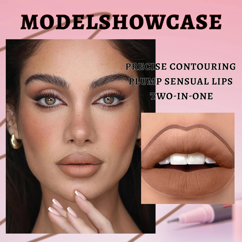 Matte Liquid Lip Liner Pen Sponge Tip Dyeing Lip Gloss Waterproof Long Lasting Lipstick Pencil Sexy Lips Contour Makeup Cosmetic