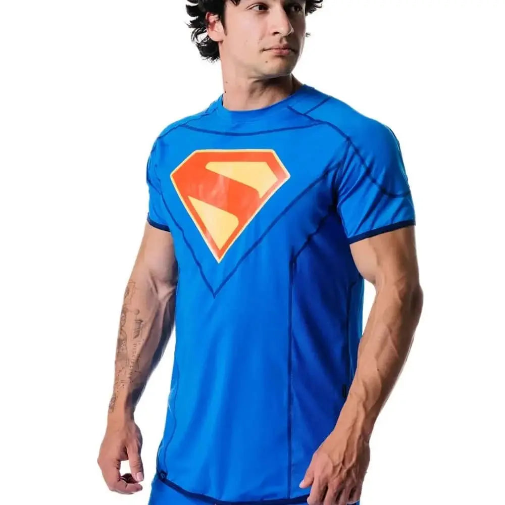 NEW LIMITED EDITION SUPERMAN MEN'S FITNESS SPORTS TOP BREATHABLE QUICK-DRYING LOOSE COMFORTABLE CASUAL SPORTSWEAR OUTDOOR SPORTS